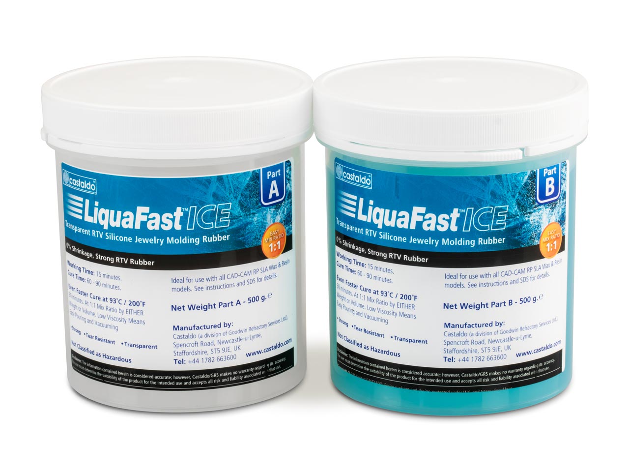 Castaldo LiquaFast ICE, RTV Liquid Moulding Rubber, Fast Cure, 1kg, Clear Blue Questions & Answers