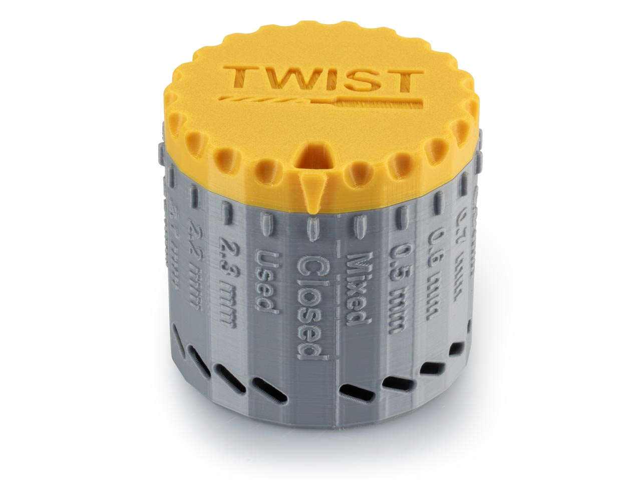 How many drill bits can be stored in each compartment?