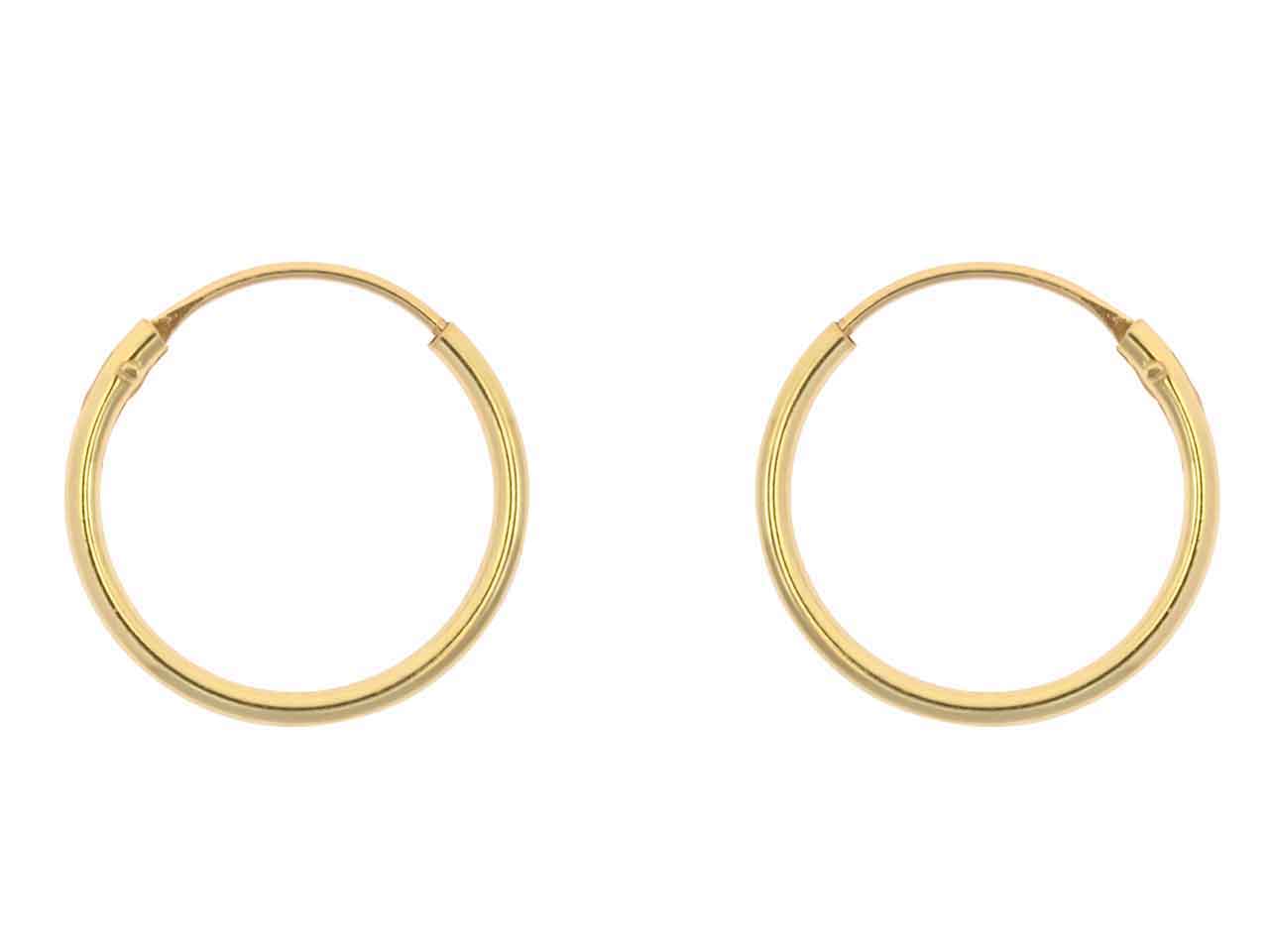 9ct Yellow Gold Creole Sleeper Superlight 12mm Hoops, Pack of 2, 100% Recycled Gold Questions & Answers