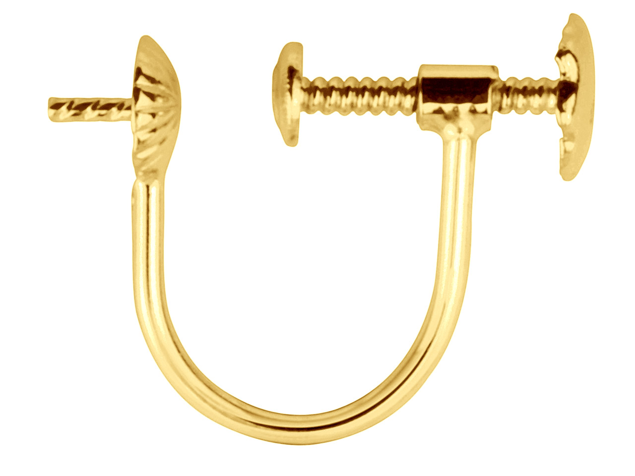 18ct Yellow Gold Ear Screw Cup And Peg 4mm Round Wire Unplannished Shank Questions & Answers