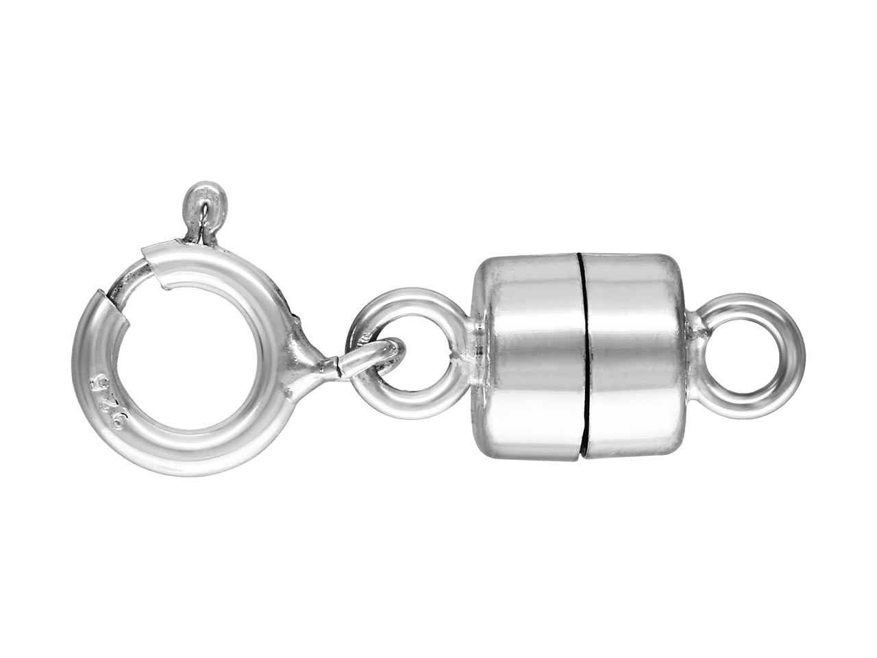 How do jewelry clasp converters like the Sterling Silver Magnetic Clasp Converter fasten?