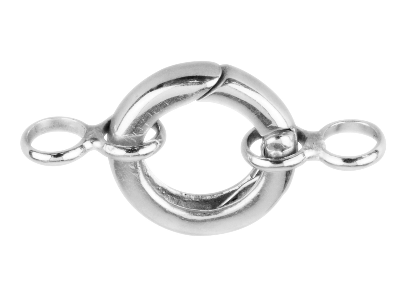 Sterling Silver Round Spring Gate Clasp With Double Rings 14mm Questions & Answers