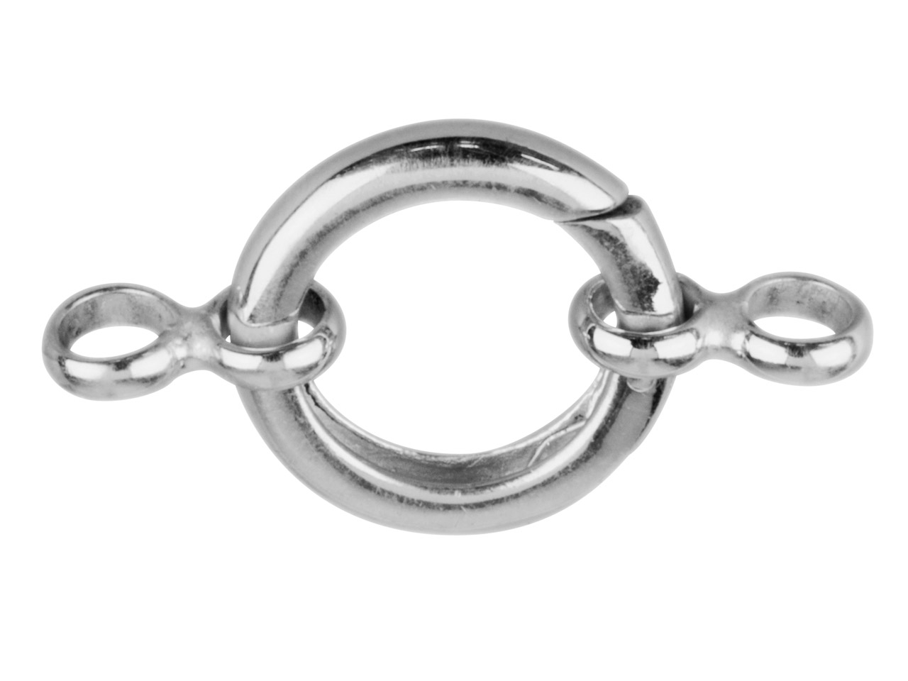 Sterling Silver Round Spring Gate Clasp With Double Rings 18mm Questions & Answers