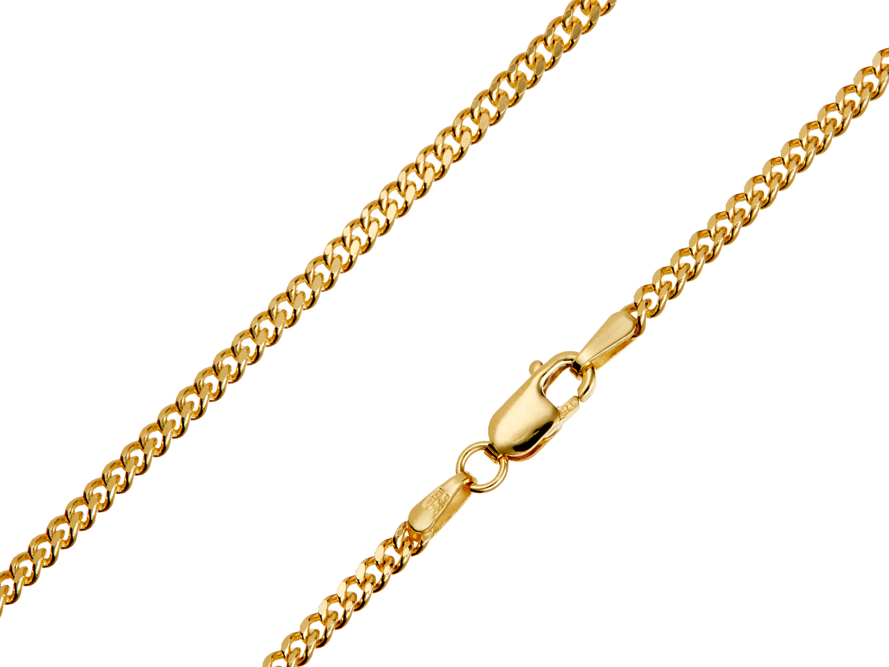 9ct Yellow Gold 2.1mm Diamond Cut Curb Chain 18 Questions & Answers