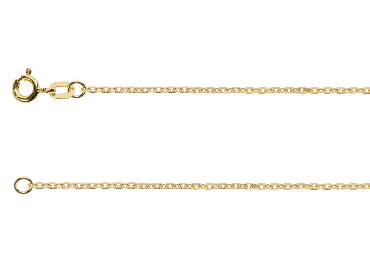 18ct Yellow Gold 1.3mm Diamond Cut Trace Chain 18 Questions & Answers