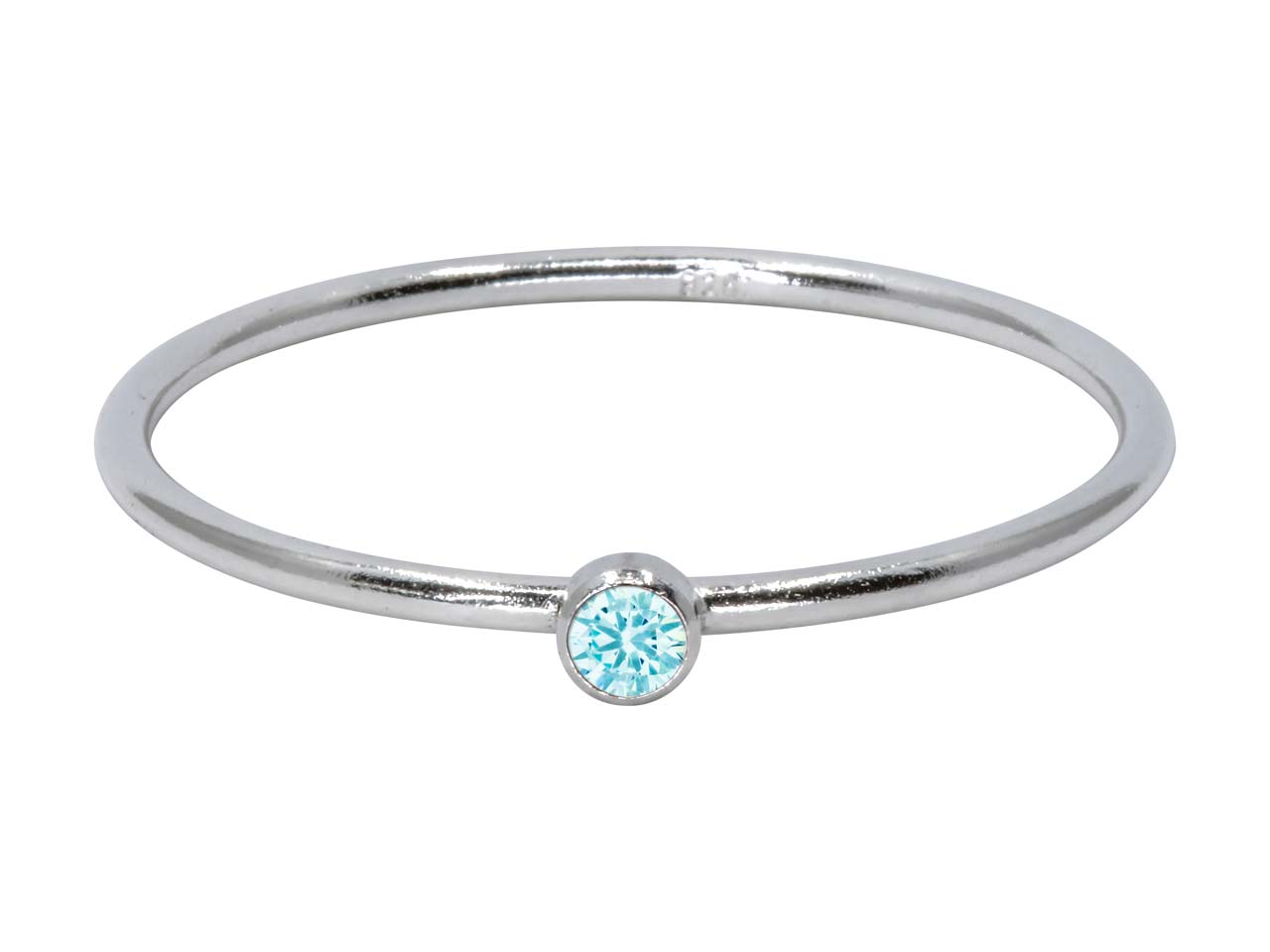 Sterling Silver March Birthstone Stacking Ring 2mm Aquamarine Cubic Zirconia Questions & Answers