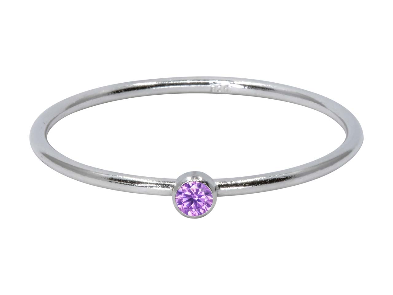Sterling Silver June Birthstone Stacking Ring 2mm Light Amethyst Cubic Zirconia Questions & Answers