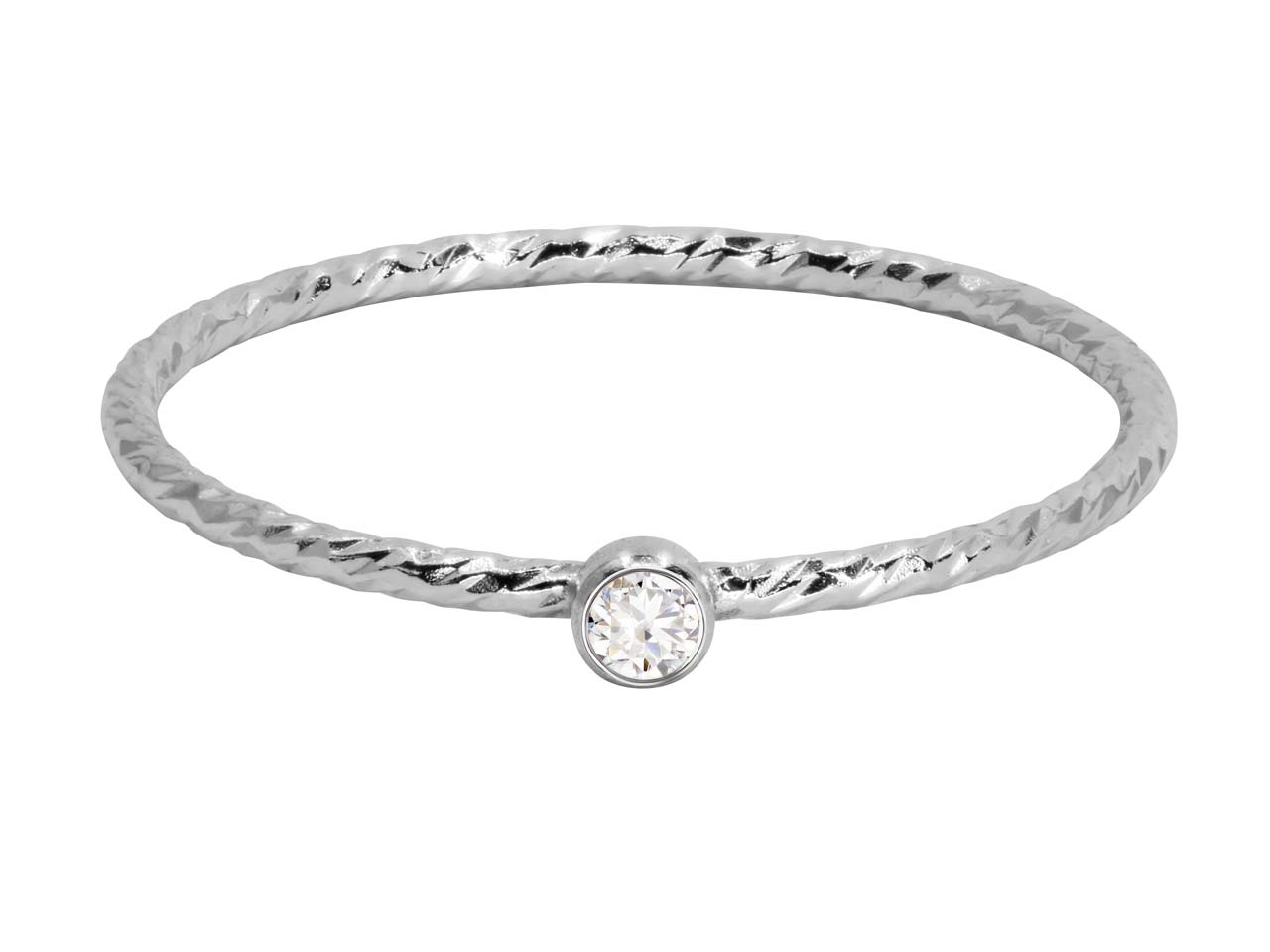 Sterling Silver Sparkle Stacking Ring 2mm White Cubic Zirconia Questions & Answers