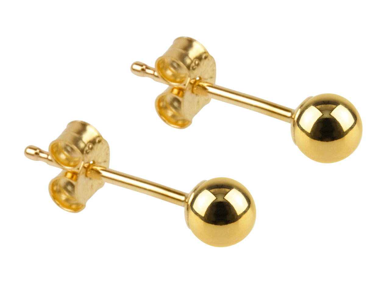 9ct Yellow Gold Pair 3mm Light Weight Ball Studs Questions & Answers