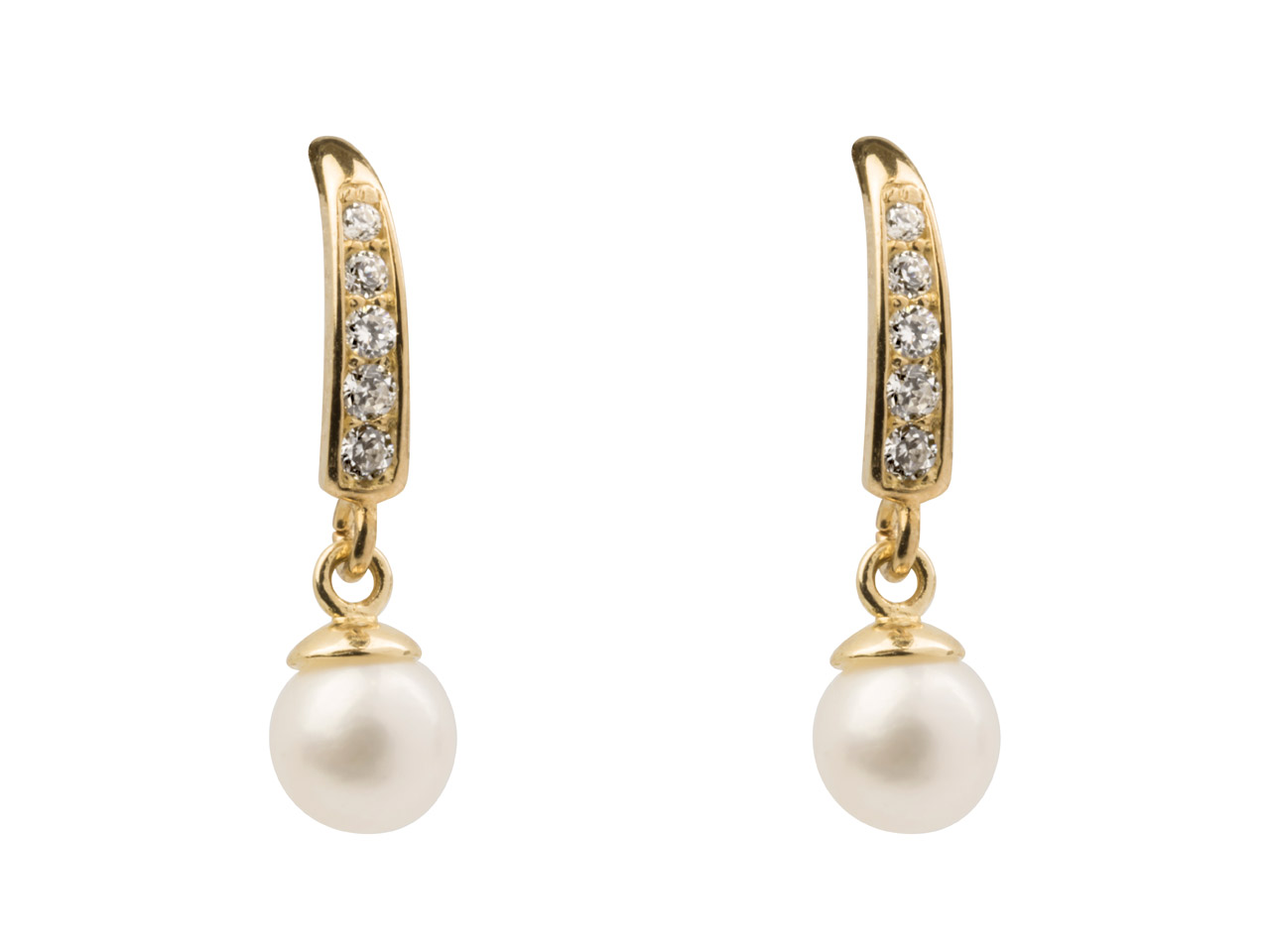 9ct Yellow Gold Drop Earrings With 4mm Fresh Water Pearl And Cubic Zirconia Questions & Answers