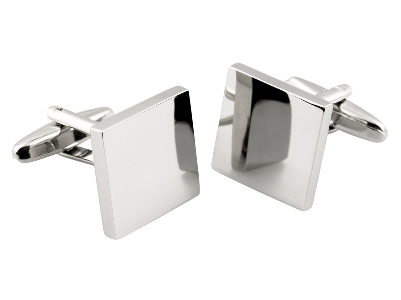 Square Rhodium Plated Brass Cufflink Engravable Questions & Answers