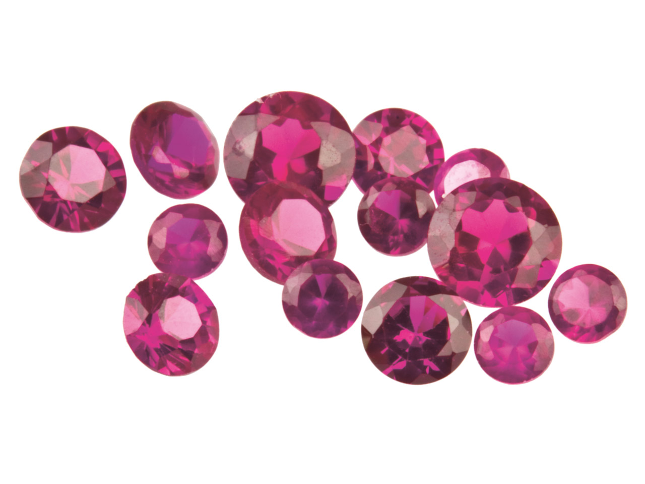 Synthetic Ruby, Round, 3,4,5mm, Pack of 14 Questions & Answers