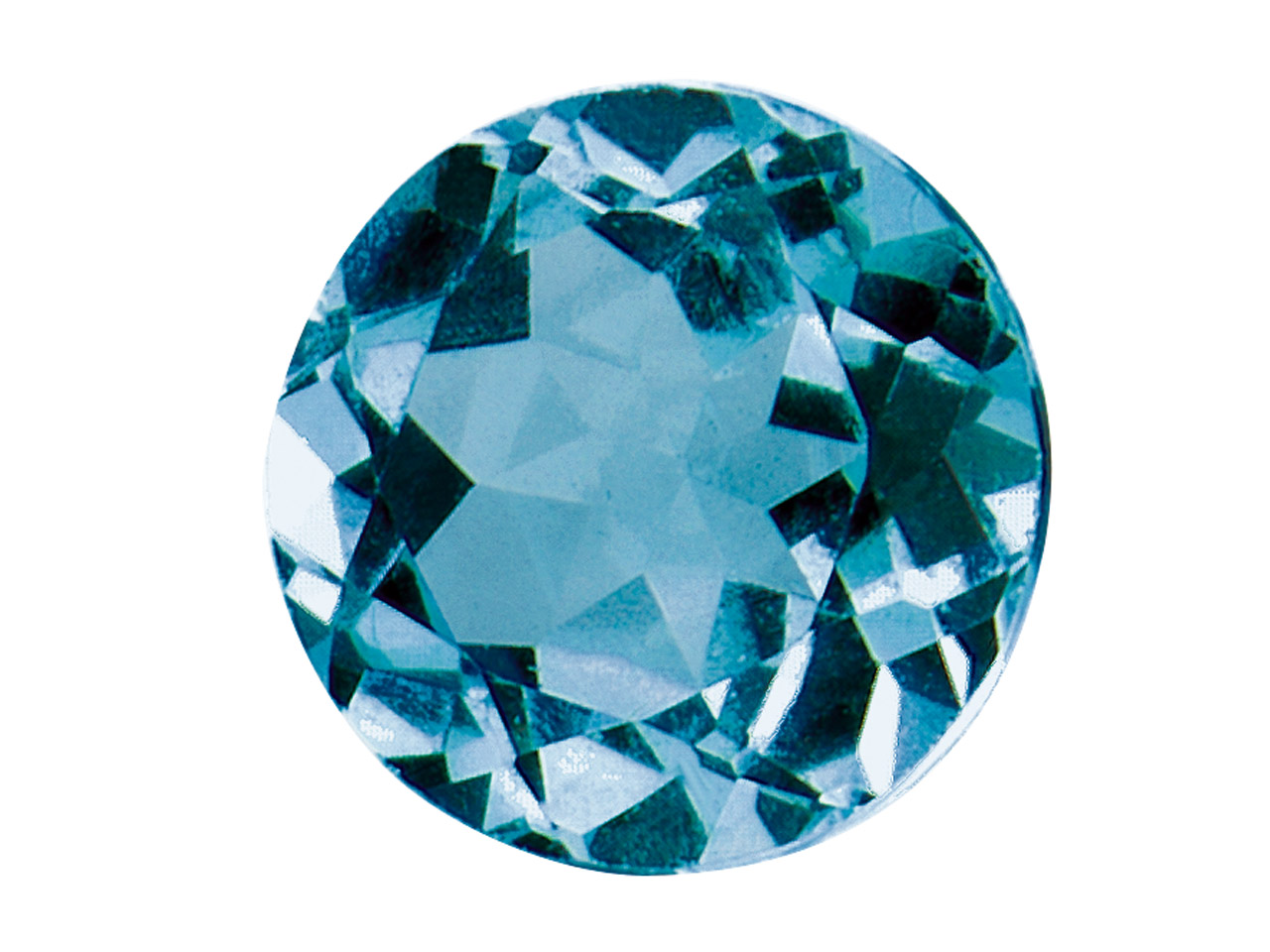 Can you define what 'London Blue Topaz' is, in relation to a treated, round, 4mm product?