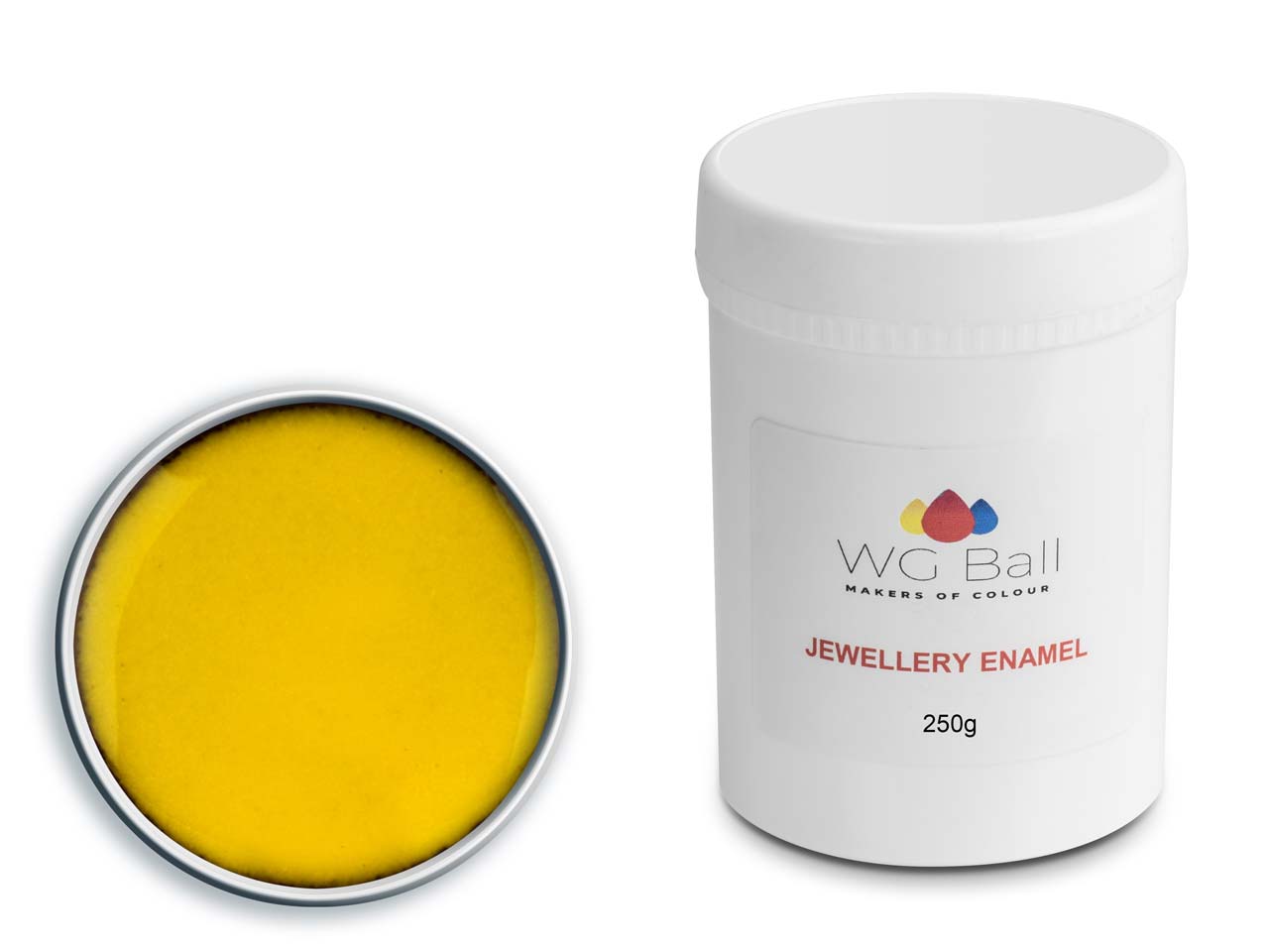 Do you have a safety data sheet for WG Ball Opaque Enamel Yellow 670 250g Lead Free?