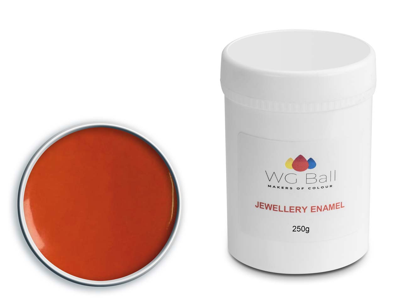 Do you have a safety data sheet for WG Ball Opaque Enamel Deep Orange 8042 250g Lead Free?