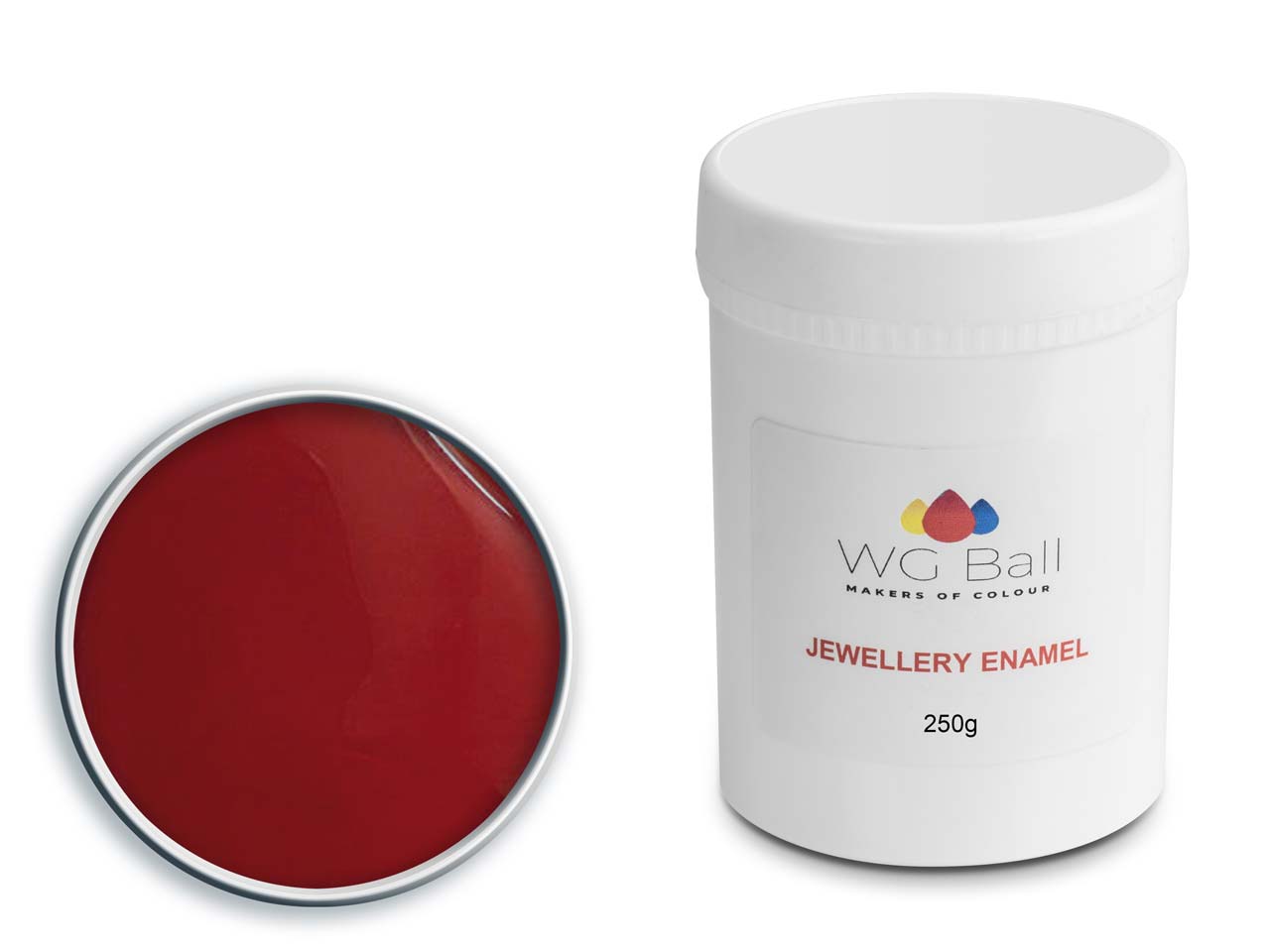 Do you have a safety data sheet for WG Ball Opaque Enamel Deep Red 8041 250g Lead Free?