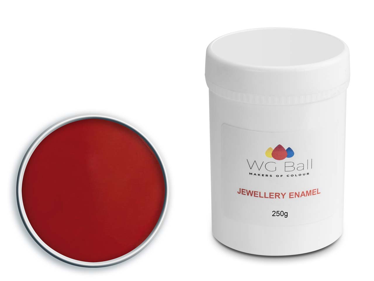 Do you have a safety data sheet for WG Ball Opaque Enamel Poppy Red 8044 250g Lead Free?