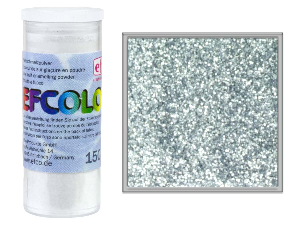 Efcolor Enamel Glitter Silver 10ml Questions & Answers