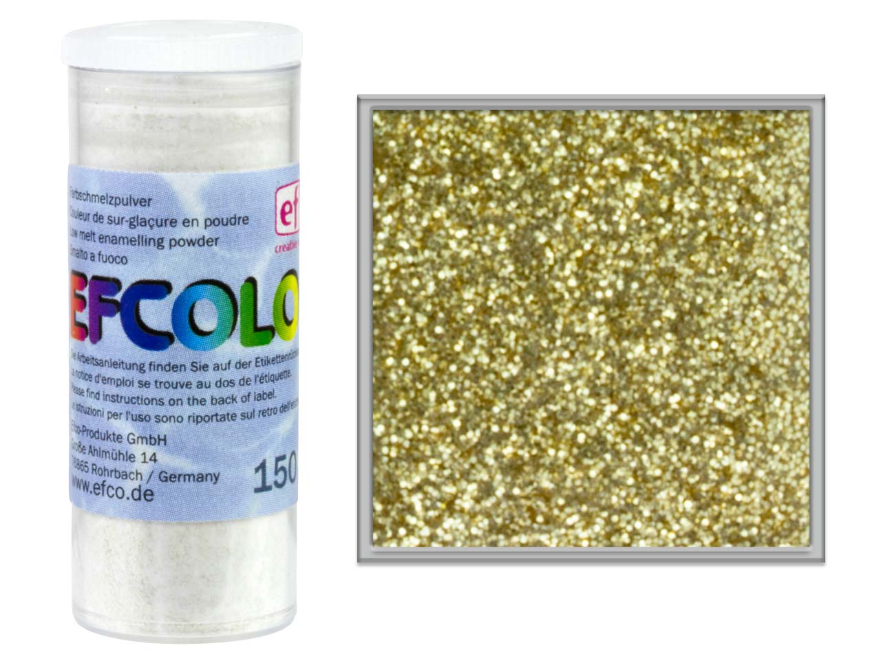 Efcolor Enamel Glitter Gold 10ml Questions & Answers