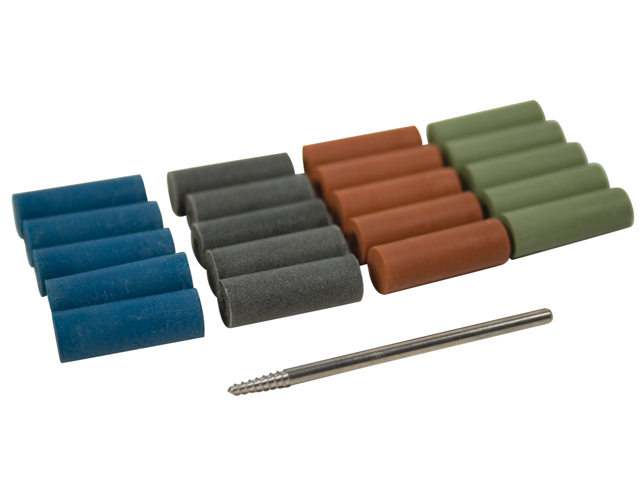 Eveflex Rubber Cylinder Set, 4 Grades X 5 Each And Mandrel Questions & Answers