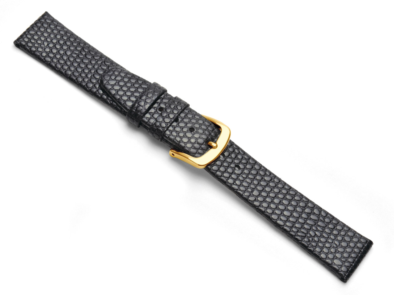 Black Lizard Grain Watch Strap 18mm Genuine Leather Questions & Answers