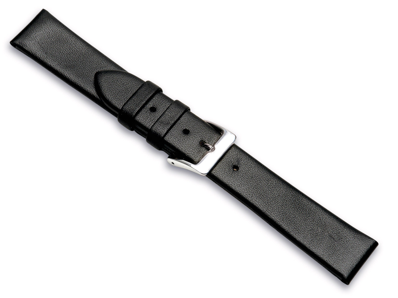 Black Genuine Calf Leather Watch Strap, Extra Long, 12mm Questions & Answers