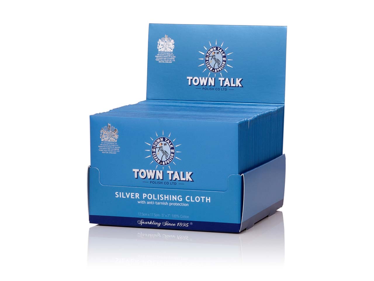 Town Talk Silver Cloth Small, 12.5cm X 17.5cm, Anti-tarnish, Trade Pack of 50 Questions & Answers