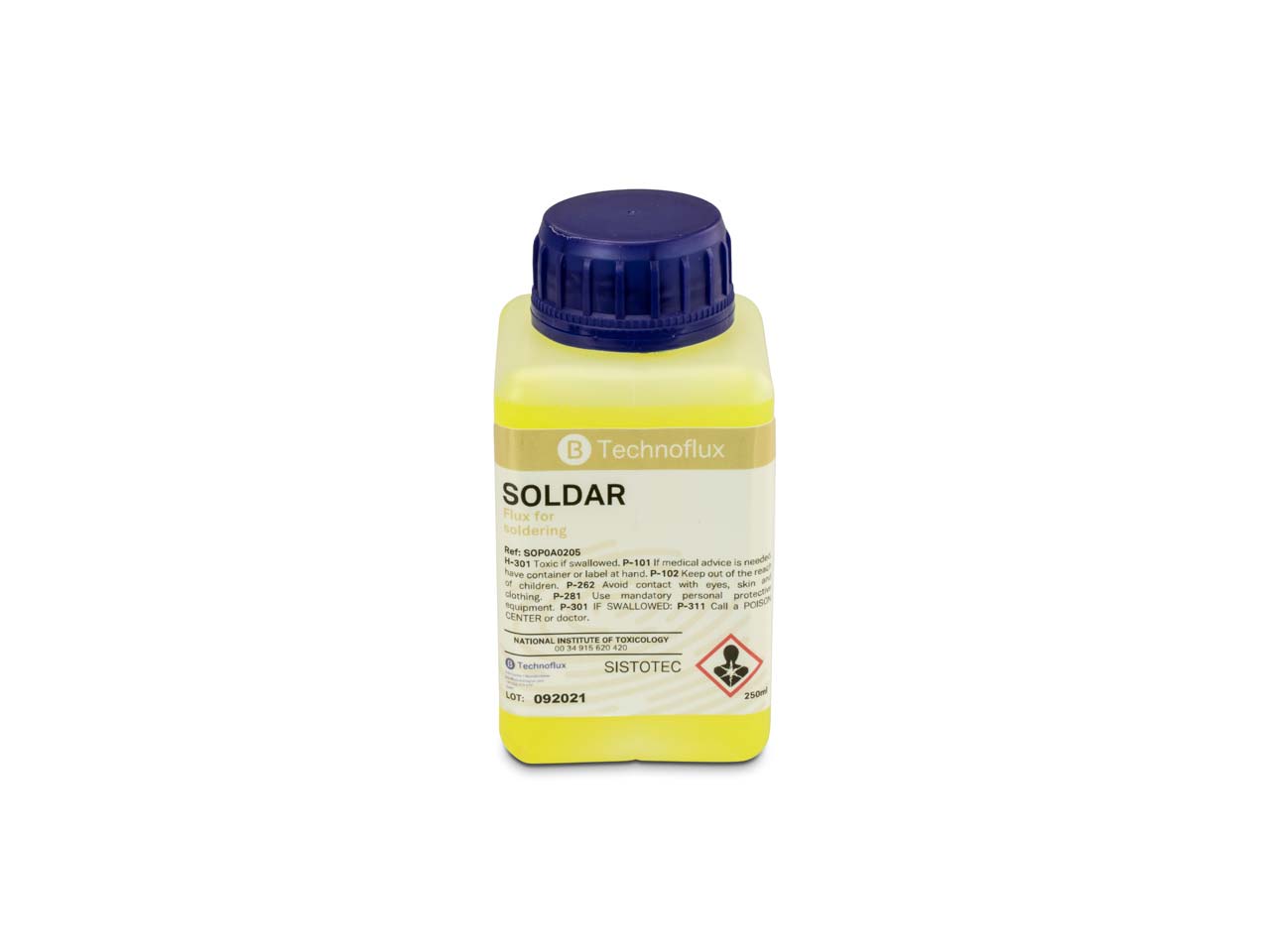 Do you have a safety data sheet for Technoflux Soldar Flux Soldering Fluid, 250ml?