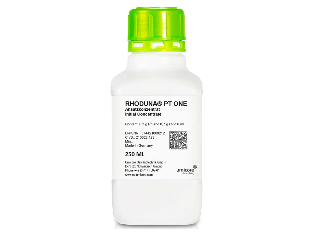 Do you have a safety data sheet for Umicore Rhoduna� Platinum One Rhodium Platinum Plating Solution 0.3g Rhodium 0.7g Pt/250ml, UN3264?