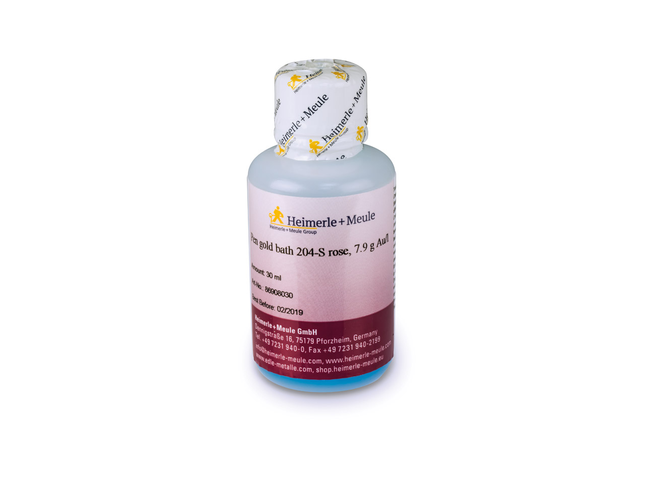 Do you have a safety data sheet for Heimerle + Meule Gold Pen Plating Solution 204-s Rose 30ml Un3266?