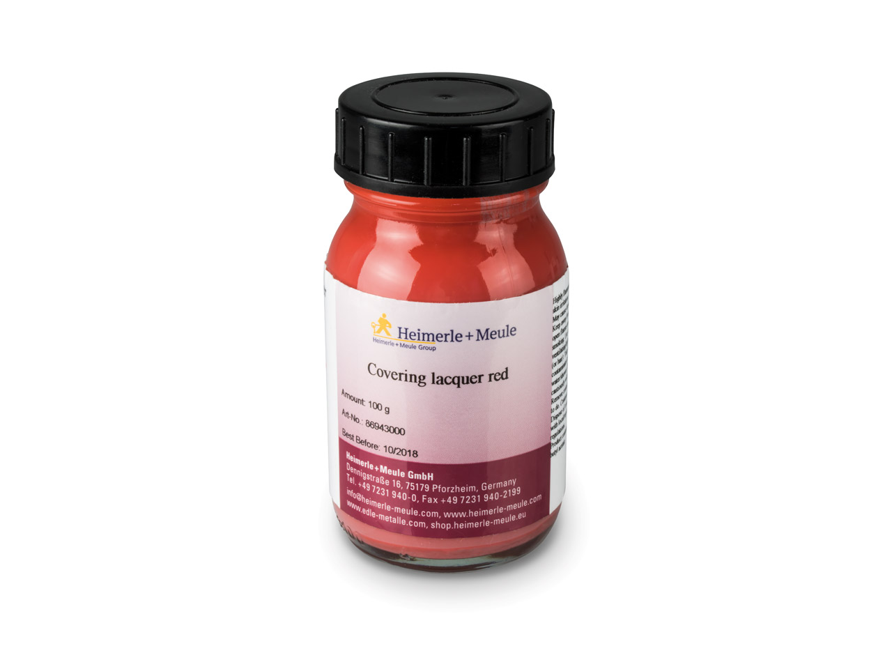Do you have a safety data sheet for Heimerle + Meule Red Covering Lacquer 100g UN1263?
