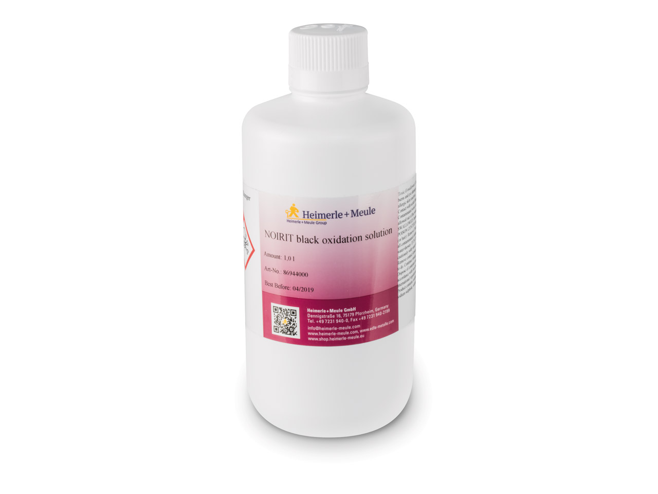 Do you have a safety data sheet for Heimerle + Meule Noirit Black Silver Oxidation Solution 1 Litre UN2922?