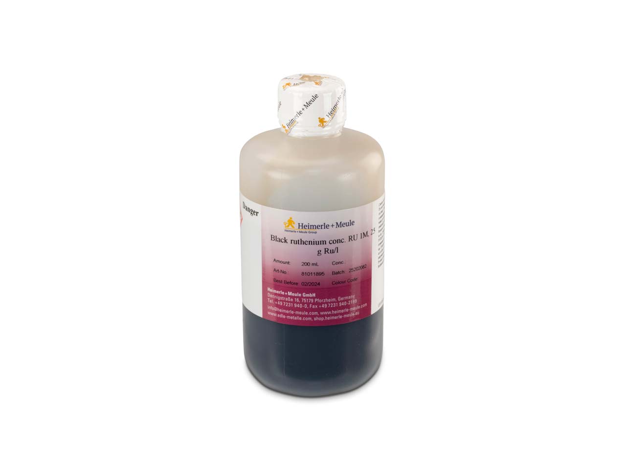 Black Ruthenium Plating Solution Concentrate 200ml 5g Ru/200ml UN3264 Questions & Answers