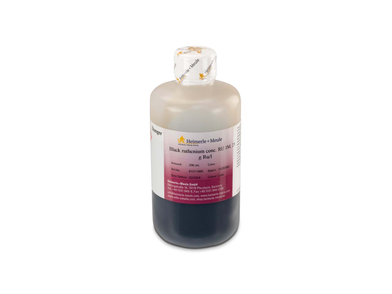 Do you have a safety data sheet for Black Ruthenium Plating Solution Concentrate 200ml 5g Ru/200ml Un2796?