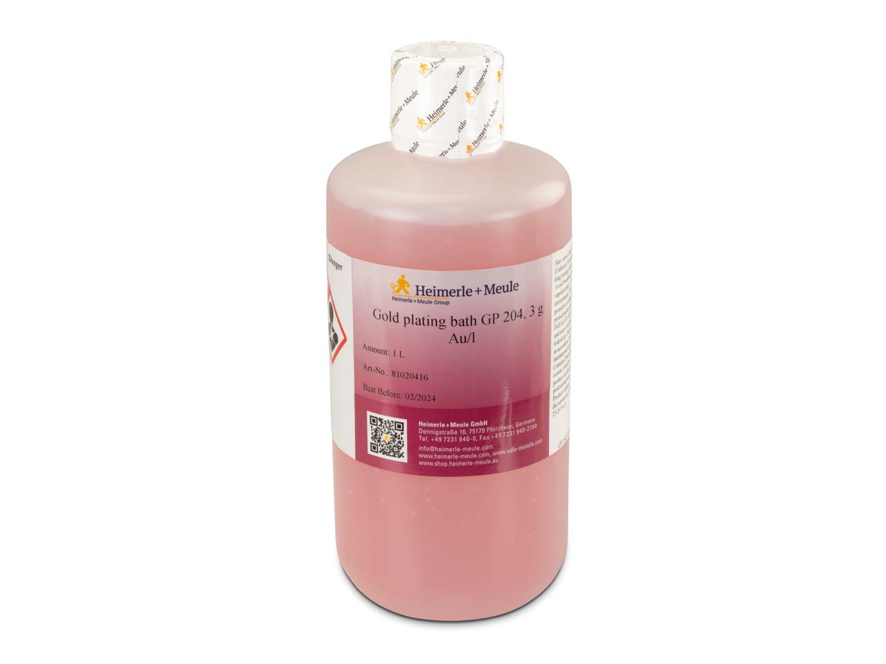 Do you have instructions for Hard Gold Plating Solution 1l, 3g Au/l Gp204?