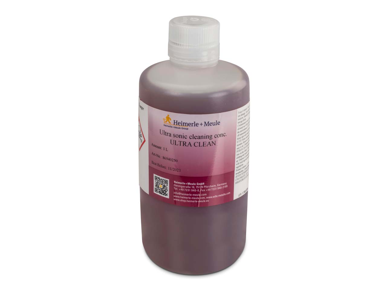 Do you have a safety data sheet for Heimerle + Meule Ultra Clean Ultrasonic Cleaning Concentrate, 1l, Un3267?