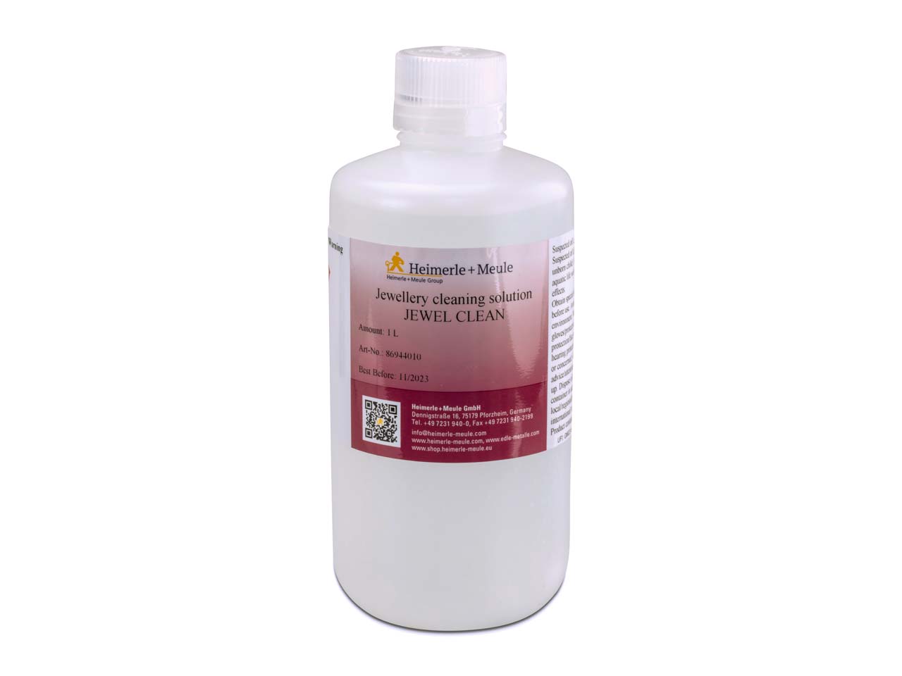 Do you have instructions for Heimerle + Meule Jewel Clean Jewellery Cleaning Solution 1 Litre?