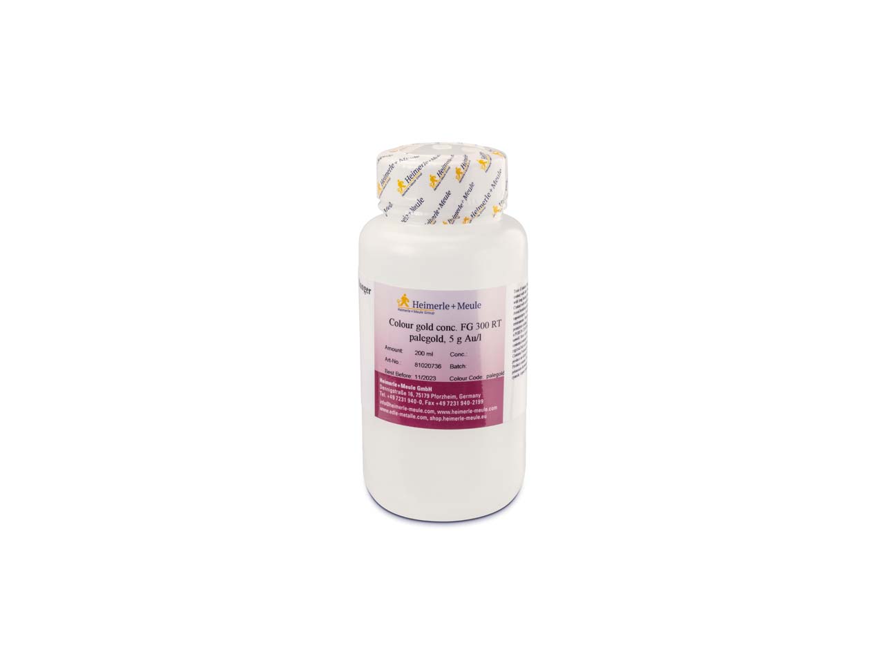 Do you have a safety data sheet for Heimerle + Meule Gold Plating Concentrate Fg 300 Rt Flash , Pale Yellow, 1g Au/200ml, 200ml, Un1935?