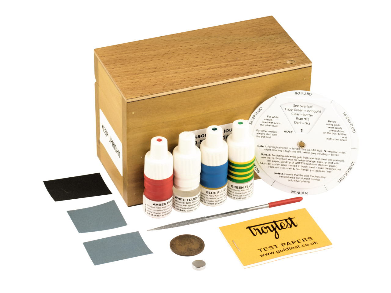 Do you have a safety data sheet for Troytest Kit 4 Bottle Set Un2922/un3264 C?