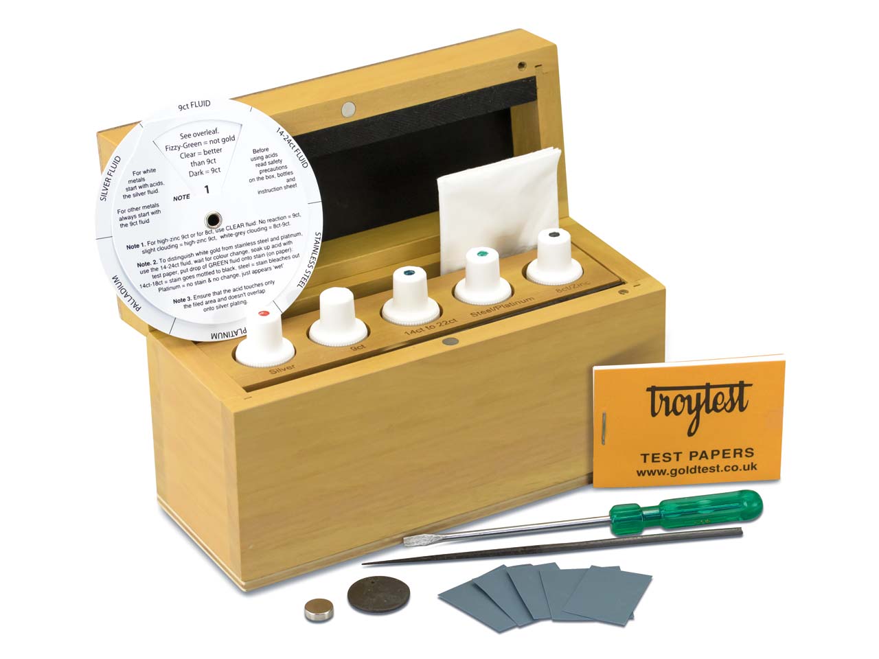 Do you have instructions for Troytest Kit 5 Bottle Set Un2922/un3264?